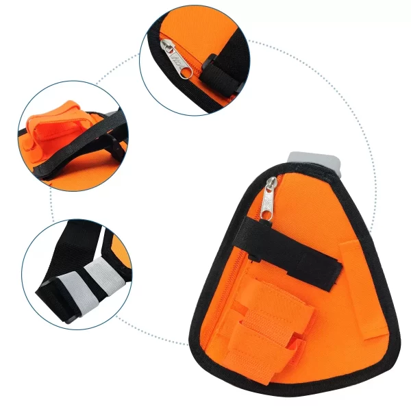 Outdoor walkie talkie call machine triangle tactical chest bag vest camping accessories chest zipper bag - Image 2
