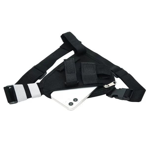 Outdoor walkie talkie call machine triangle tactical chest bag vest camping accessories chest zipper bag - Image 6