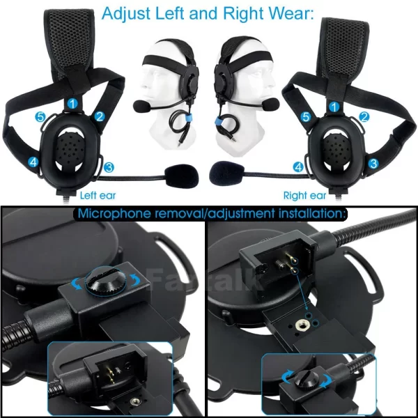FT-03 Earphone U94 PTT Headset Mic For Vertex Standard VX131 VX230 VX231 VX261 VX-231 For tactical shooting/airsoft shooting/outdoor hunting - Image 4