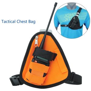 Outdoor walkie talkie call machine triangle tactical chest bag vest camping accessories chest zipper bag