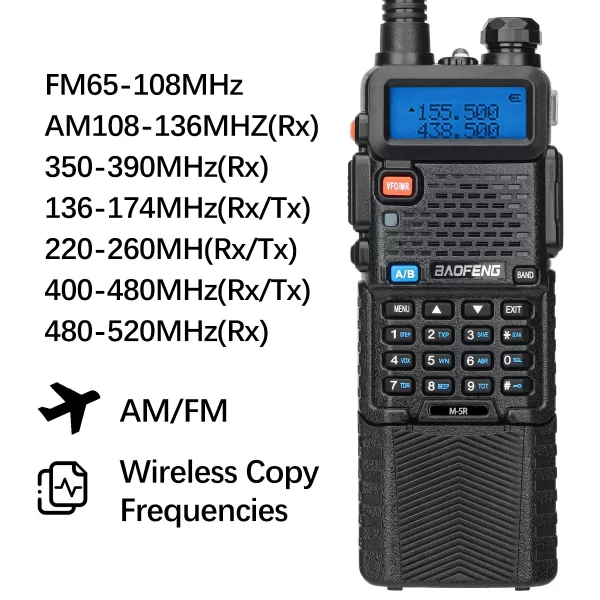 Baofeng M-5R Air Band 3800mAh Portable Transceiver - Image 3