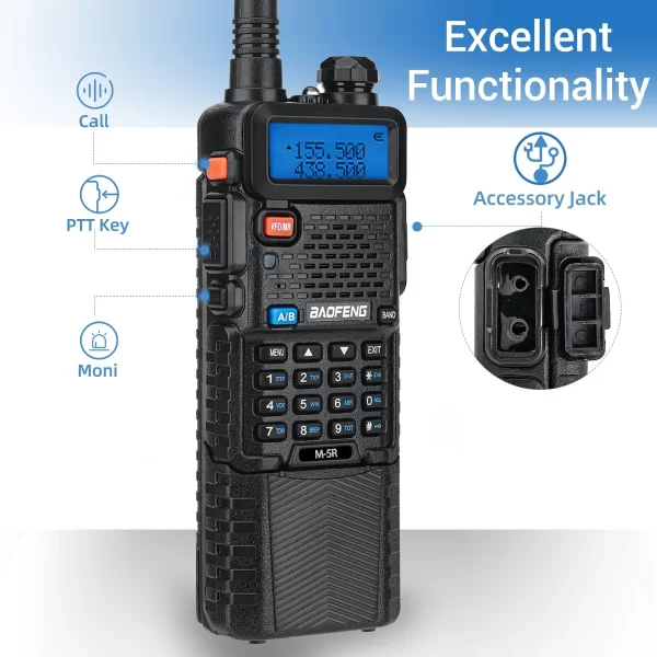 Baofeng M-5R Air Band 3800mAh Portable Transceiver - Image 4