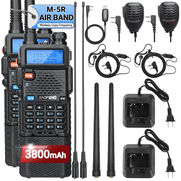 Baofeng M-5R Air Band 3800mAh Portable Transceiver