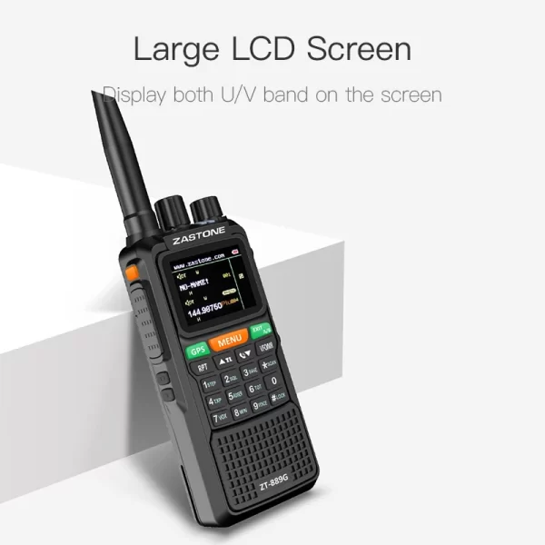 2PCS Zastone 889G GPS Walkie Talkie 10W 3000mAh Dual Band Two Way Radio Ham CB Radio Aviation Frequency AM 118-136MHZ RX - Image 3