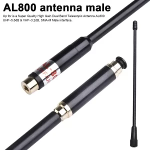 AL-800 Walkie-talkie Antenna Extendable Dual Band High Gain SMA-Male Antenna For Puxing PX-2R TYT TH-UVF8D For Yaesu FT-FT-60R 
