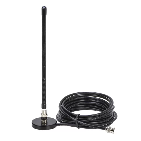 BNC Male 27MHz Radio Antenna with 5m Coaxial Cable and Mount Base for Kenwood, Motorola, ICOM IC-V8/V80/V82, TK100/300 Walkie Talkie - Image 2