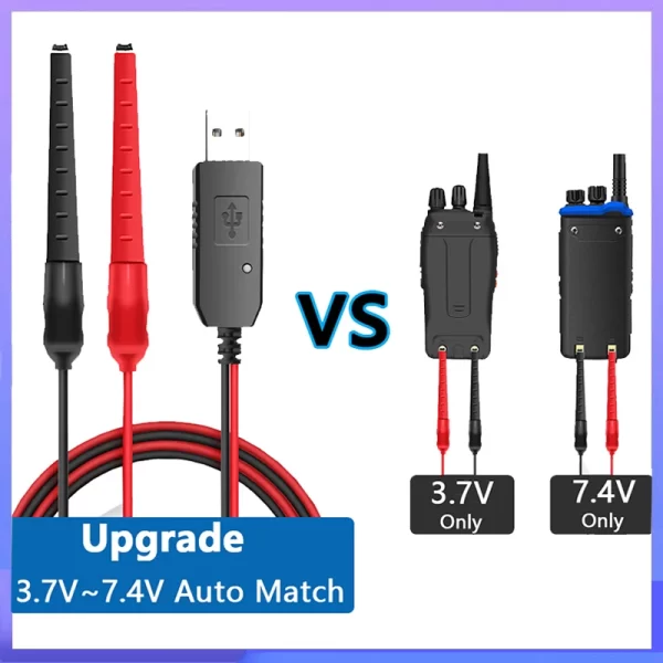 Universal Charger USB Cable 3.7-7.4V For Walkie Talkie Quansheng UV K5 K6 UV 5R Plus Baofeng UV 82 DM 1701 UV 17 Two Way Radio - Image 3