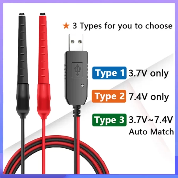 Universal Charger USB Cable 3.7-7.4V For Walkie Talkie Quansheng UV K5 K6 UV 5R Plus Baofeng UV 82 DM 1701 UV 17 Two Way Radio - Image 4