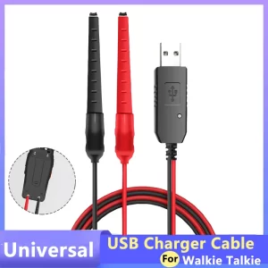 Universal Charger USB Cable 3.7-7.4V For Walkie Talkie Quansheng UV K5 K6 UV 5R Plus Baofeng UV 82 DM 1701 UV 17 Two Way Radio