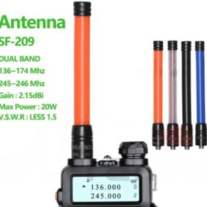SF209 Mini SMA-F SMA-M BNC VHF 136~174 245~246Mhz Dual Band Soft Antenna For Walkie Talkie Wouxun KG-UV8D Two Way Radios Baofeng UV5R