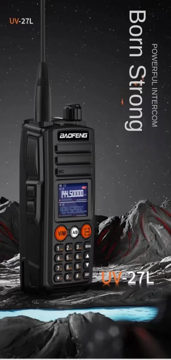 Latest Baofeng UV27 AM FM Full Band LED Noise Reduction DTMF two-way radio - Image 2