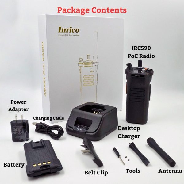 Inrico IRC 590 4G LTE IP68 Smart PoC Radio AES256 Encryption 1.08"Flippable Screen - Image 3