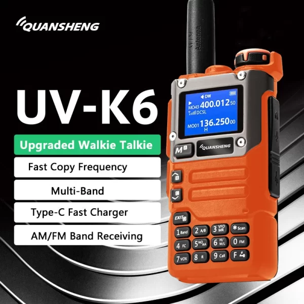 6Colors Rose Red Quansheng UV-K6 Green Newest Two Way Radios - Image 2