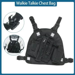 Walkie Talkie Chest Pocket Bags Pack Harness Backpack Holster Walkie Talkie Carry Case for All radios PT09