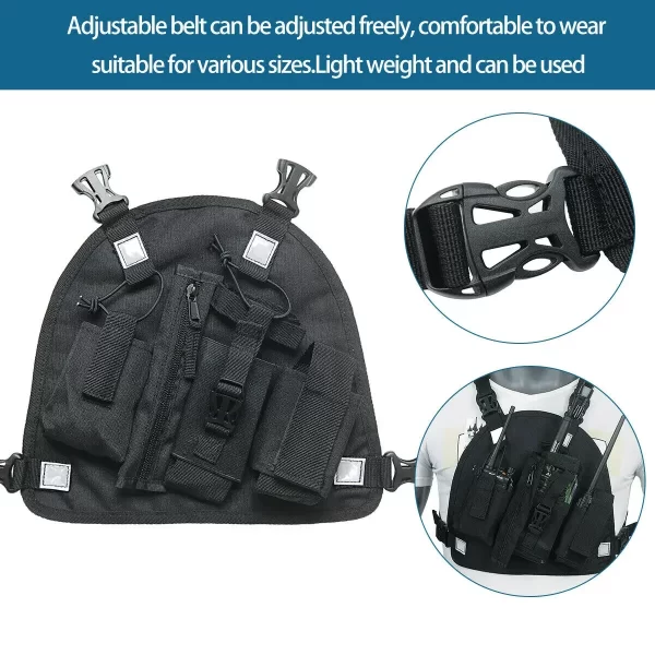 Walkie Talkie Chest Pocket Bags Pack Harness Backpack Holster Walkie Talkie Carry Case for All radios PT09 - Image 5