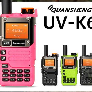 6Colors Rose Red Quansheng UV-K6 Green Newest Two Way Radios