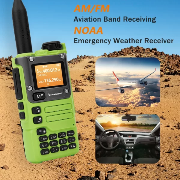 5pcs/lot 5W Green UV-K6 Quansheng Portable Walkie Talkie - Image 3