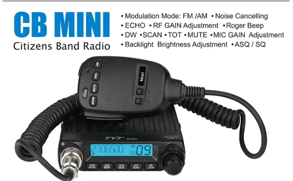 TYT CB MINI Radio AM FM SSB 27Mhz CB Radio 24.715-30.105 MHz 20W High Power Long Range Citizens Band Radio - Image 2
