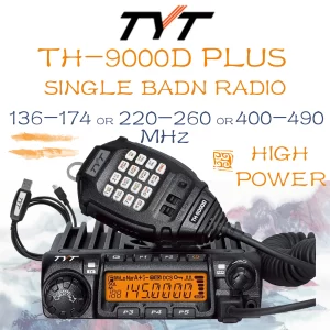 TYT TH-9000D PLUS 65W VHF /UHF 200 Channels SINGLE BAND Mobile RADIO  136-174Mhz or 220-260Mhz or 400-490 MHz