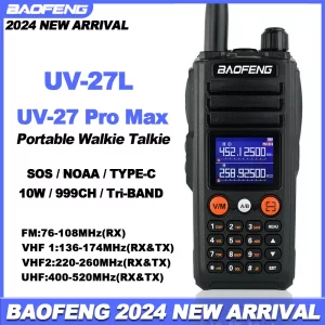 BAOFENG Walkie Talkie UV-27L Newest Tri-Band Portable Two Way Radios