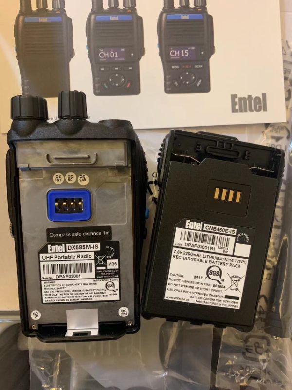 ENTEL DX585M-IS DMR Explosion-proof Marine IP68 Waterproof Walkie Talkie - Image 2