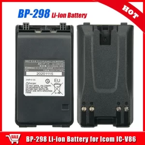 BP-298 Li-ion Battery for Icom IC-V86 Two Way Radio Replacement Battery with Belt Clip