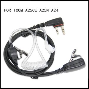Air Duct Earphones For ICOM A25CE A25N A24 Walkie Talkie
