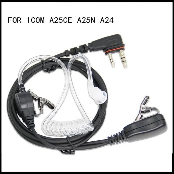 Air Duct Earphones For ICOM A25CE A25N A24 Walkie Talkie