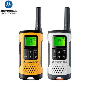 A pair of Motorola TLKR-T50 walkie talkie LCD screens, 8 channels, ideal radio T50 for outdoor exploration with a range of 6KM