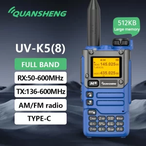 Blue Quansheng UV K5 (8) Multi Frequency AIR Reception UV-K6 Walkie Talkie