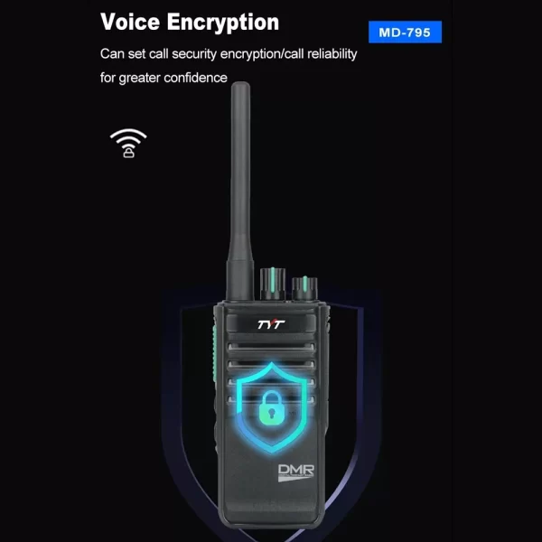 TYT MD-795 DMR Digital Radio UHF 400-470MHz with Voice Encryption 4W/1W Power Portable Walkie Talkie - Image 4