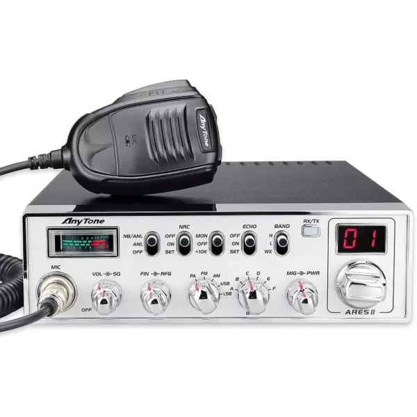 AnyTone ARES II 10 Meter Radio for Truck, with CTCSS/DCS, High Power Output Max FM 40W, AM 12W,SSB 35W