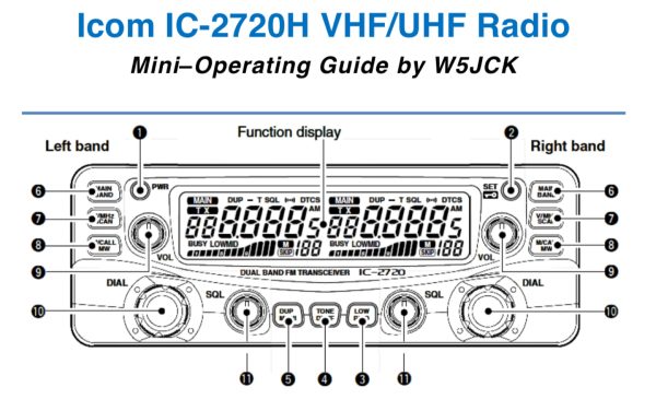 Icom 2720H Amateur Mobile Transceiver Dual Band FM Car Radio - Image 3
