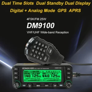 ZASTONE DM9100 25W 4FSK/FM VHF/UHF Wide-band Reception Dual Time Slots Dual Standby Dual Display Digital + Analog Mode GPS APRS