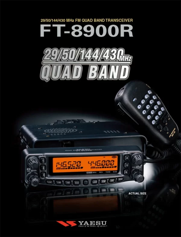 Yaesu FT-8900R Quad-Band 29/50/144/430Mhz Mobile FM Transceivers