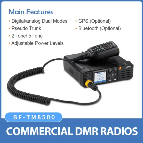 Beifone Professional DMR Radio Mobile Vhf Uhf 50w Mobile Radio Transceiver with GPS Module - Image 6