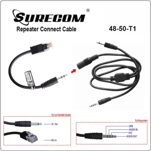 48-50-T1 Repeater Controller Cable for TYT WACCOM MOBILE TH-9000 TH-9000D Mobile Radio Line Work with Surecom Box