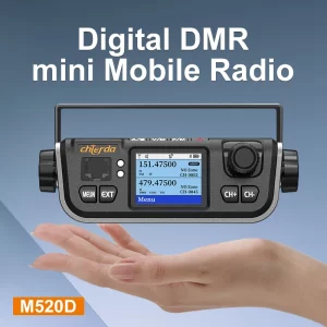 Chierda M520D GPS 25W DMR Digital UHF VHF FM Mobile Radio Transceiver Woki Toki Vehicle Mouted Walkie Talkie For Car  Taxi Truck 