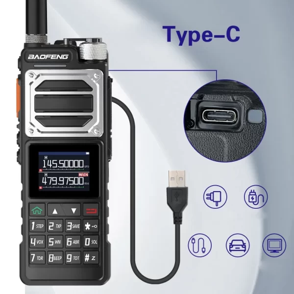 BAOFENG UV-25 Pro Long Range Walkie Talkie 100% Original UV-25 10W Six Band Wireless Copy Frequency Two Way Radios BF-UV25 Radio - Image 3