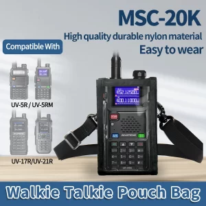 Walkie Talkie Nylon Radio Case Baofeng UV-5RH UV-21R Outdoor Pouch Pocket For Quansheng UV-K5 Plus Holster Molle Radio Pouch