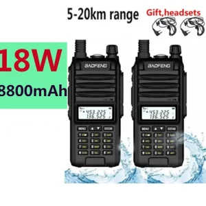 2025 hunting 18w walkie talkie 10km Baofeng BF-UVF10 ham radio comunicador professional long range dual band cb comunicacion