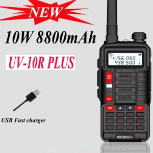 2025 Professional Walkie Talkie Baofeng UV-10R High Power 10W 8800mAh Dual Band Two Way CB Ham Radio USB Charging BF boefeng