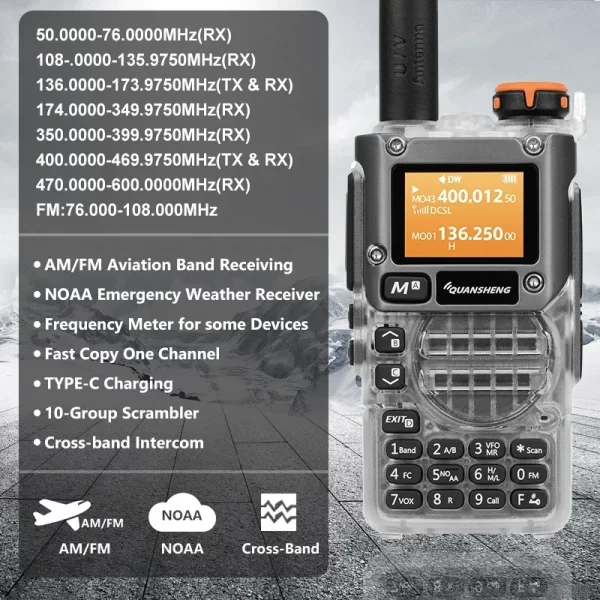 New 512KB Big Storage UV-K6 Quansheng Walkie Talkie - Image 2