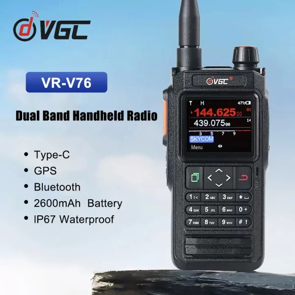 Transparent VR-N76 Walkie Talkie 8colors GPS Positioning IP67 Waterproof Bluetooth APRS Function FM Radio VHF UHF Dual Band - Image 2
