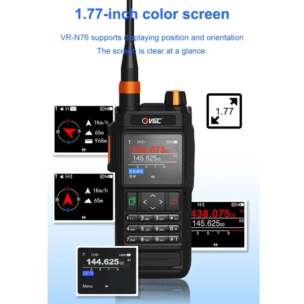 Transparent VR-N76 Walkie Talkie 8colors GPS Positioning IP67 Waterproof Bluetooth APRS Function FM Radio VHF UHF Dual Band - Image 3