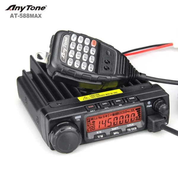 Anytone AT-588Max Mobile Radio 70W Dual Band Bluetooth Connectivity Air Band NRC 512 Channels - Image 3