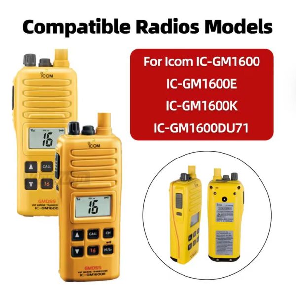 Yellow New 9.0V 3000mAh ICOM BP-234 Replacement Battery for Icom IC-GM1600, IC-GM1600E, IC-GM1600K GMDSS Radio Disposable Reserve Battery - Image 2