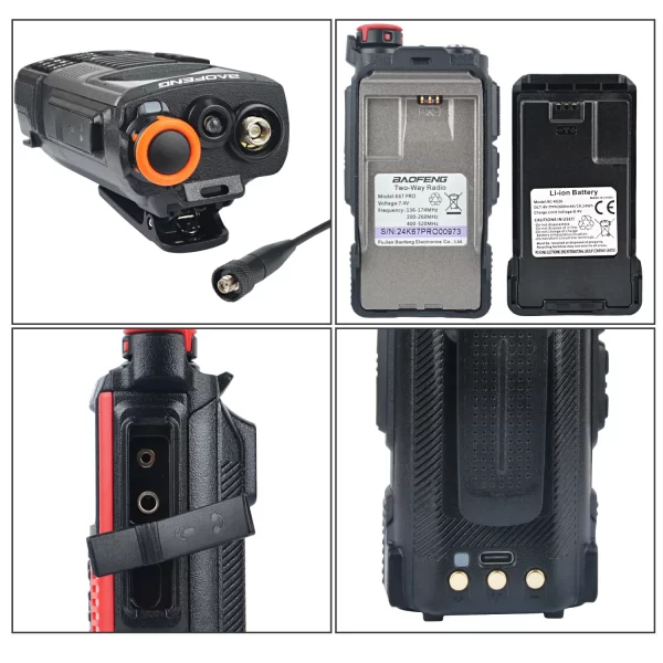 Baofeng K67 Pro Multi-band Air Band FM Dual Watch Scramble Skip Freq Amateur  GMRS Two-Way Radio K67pro W/Headset and 2600mAh Type-C Battery - Image 3