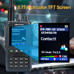 Anytone AT-D168UV AES256 Encryption DMR Digital and Analog Dual Band FM Amateur Two Way Radio with USB-C charging