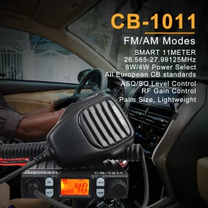 Hiroyasu Walkie Talkie CB-1011 Citizen Bands 26.565-27.99125MHz 11Meter Mini 27MHz FM/AM 8W 40Ch CB Radio For EU PL DE CE UK IN US IT Countries